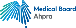 Medical Board of Australia and Ahpra logo 